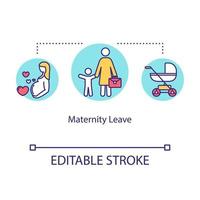 icône de concept de congé de maternité vecteur