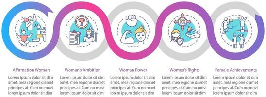 modèle d'infographie de vecteur de féminisme