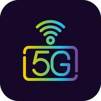 5g réseau Créatif icône conception vecteur