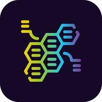 en alternance hexagones Créatif icône conception vecteur