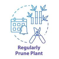 icône de concept de plante de pruneau régulier vecteur