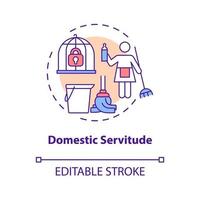 icône de concept de servitude domestique vecteur