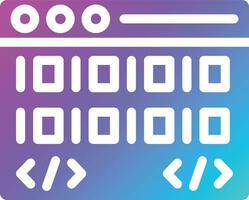 illustration de conception d'icône de vecteur de code binaire