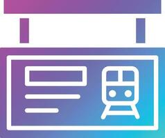 illustration de conception d'icône de vecteur d'horaire de train