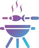 illustration de conception d'icône de vecteur de barbecue