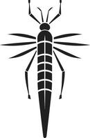 vectorisé bâton insecte badge sculpté insecte illustration vecteur