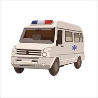 conception d'art clip couleur plat ambulance vecteur