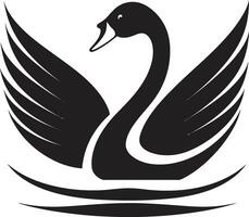 ligne art oiseau logo abstrait cygne profil vecteur