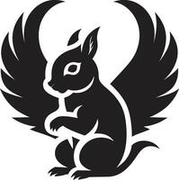obscur écureuil emblème énigmatique écureuil symbole vecteur