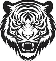 noir tigre fierté joint majestueux félin ouvrages d'art vecteur