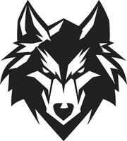 alpha canin badge Loup majesté crête vecteur