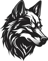 onyx lycanthrope insigne élégant Loup profil logo vecteur