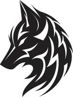 majestueux loup des bois ouvrages d'art Royal Loup pack emblème vecteur