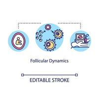 icône de concept dynamique folliculaire vecteur