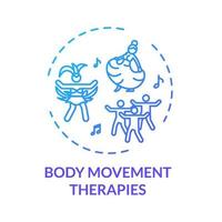 icône de concept de thérapies de mouvement du corps vecteur