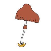 champignon de dessin animé pour la conception d'automne. forêt vecteur