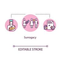 icône de concept de maternité de substitution vecteur
