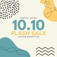 10.10.offre de promotion de vente flash banner.vector illustration vecteur