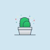illustration d'icône vectorielle plante cactus vecteur