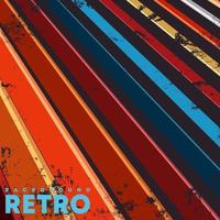 affiche de design vintage avec texture rétro grunge et lignes colorées. vecteur