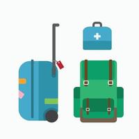 illustration de sac à bagages et sac à dos vecteur