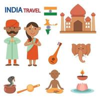 vecteur d'illustration de voyage en inde