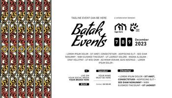 ancien Indonésie bataknais conception disposition idée pour social médias ou un événement affiche vecteur