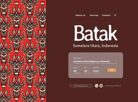 Indonésie bataknais conception disposition idée pour social médias ou un événement Contexte vecteur