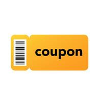 or coupon avec code à barre. prix autocollant bon pour affaires remise et vente au détail pour Coupe et commercialisation vecteur des offres