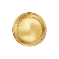 d'or cercle disque assiette vecteur. médaille modèle vecteur