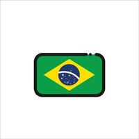 icône du drapeau du Brésil vecteur
