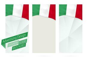 conception de bannières, dépliants, brochures avec drapeau de Italie. vecteur