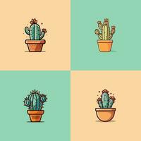 cactus vecteur agrafe art illustration