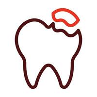 dentaire remplissage vecteur épais ligne deux Couleur Icônes pour personnel et commercial utiliser.