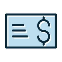 chèque de paie rempli foncé couleurs icône pour personnel et commercial utiliser. vecteur