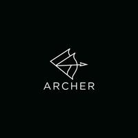 modèle de conception de logo archer illustration vectorielle vecteur