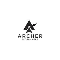 modèle de conception de logo archer illustration vectorielle vecteur