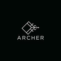 modèle de conception de logo archer illustration vectorielle vecteur