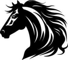 cheval, noir et blanc vecteur illustration