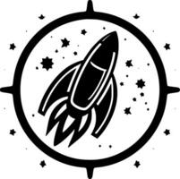 fusée - minimaliste et plat logo - vecteur illustration