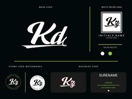 monogramme kd mode logo icône, vêtements Vêtements kz kd logo lettre conception avec l'image de marque vecteur