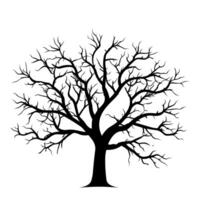 mort arbre vecteur silhouette gratuit, effrayant arbre silhouette vecteur, Halloween effrayant arbre vecteur illustration