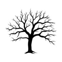 mort arbre vecteur silhouette gratuit, effrayant arbre silhouette vecteur, Halloween effrayant arbre vecteur illustration