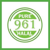 conception avec halal feuille conception 961 vecteur