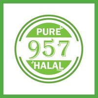conception avec halal feuille conception 957 vecteur