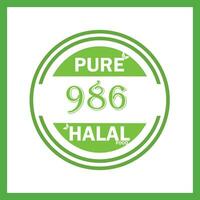 conception avec halal feuille conception 986 vecteur