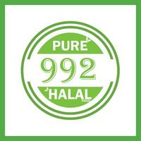 conception avec halal feuille conception 992 vecteur