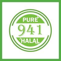 conception avec halal feuille conception 941 vecteur