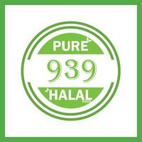 conception avec halal feuille conception 939 vecteur