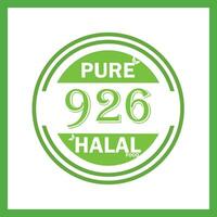 conception avec halal feuille conception 926 vecteur